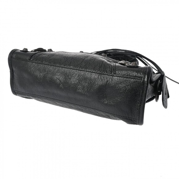 BALENCIAGA City Shoulder Bag Black Leather Handbag - Picture 5 of 11